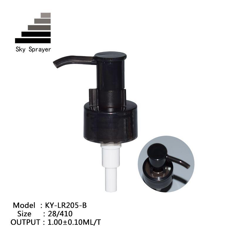 Make to order black plastic lotion dispenser pump top