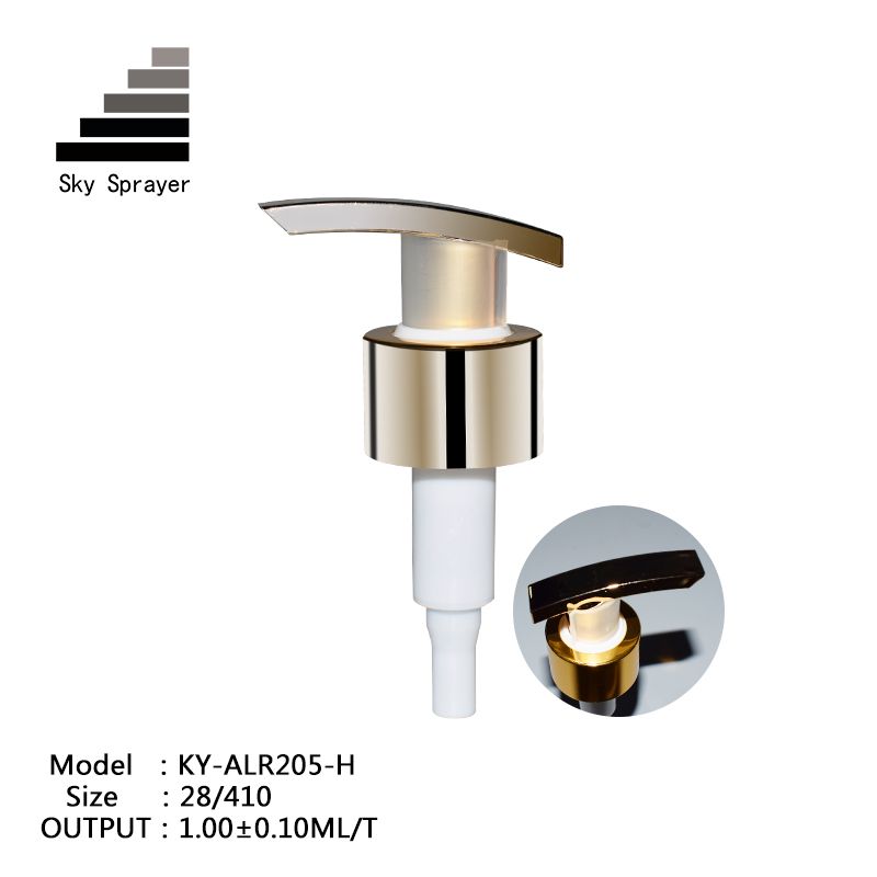 Gold aluminum lotion pump