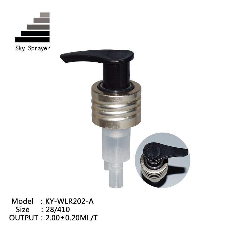 28/410 plastic gold black lotion pump