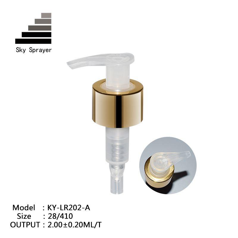 Transparent Golden Smooth Wall Lotion Pump