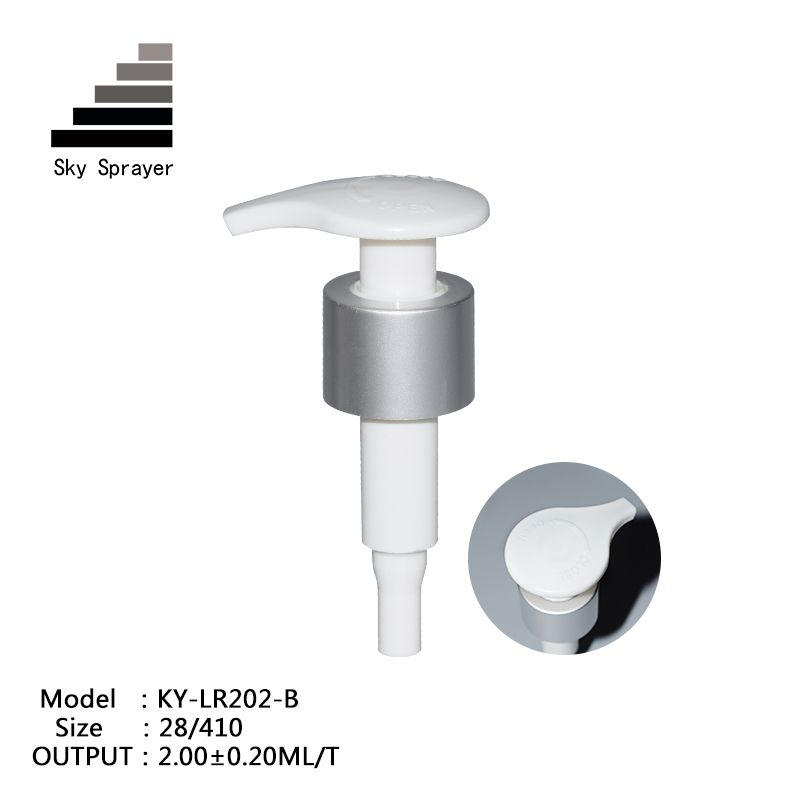 28/410 White/Sliver Smooth Wall Lotion Pump