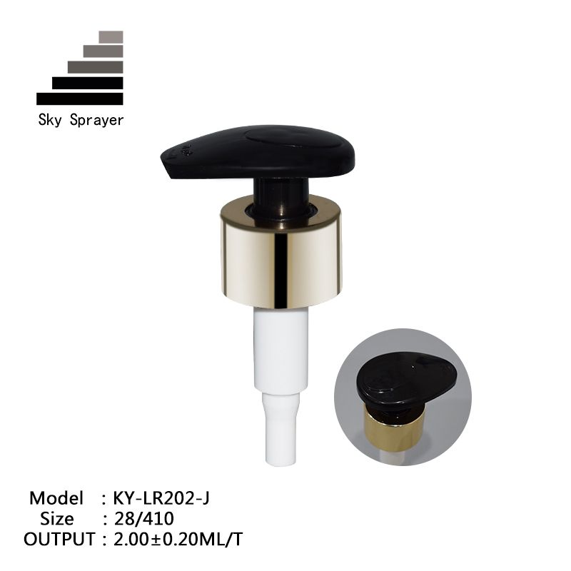 28/410 Ribbid Wall Black/Golden Lotion Pump