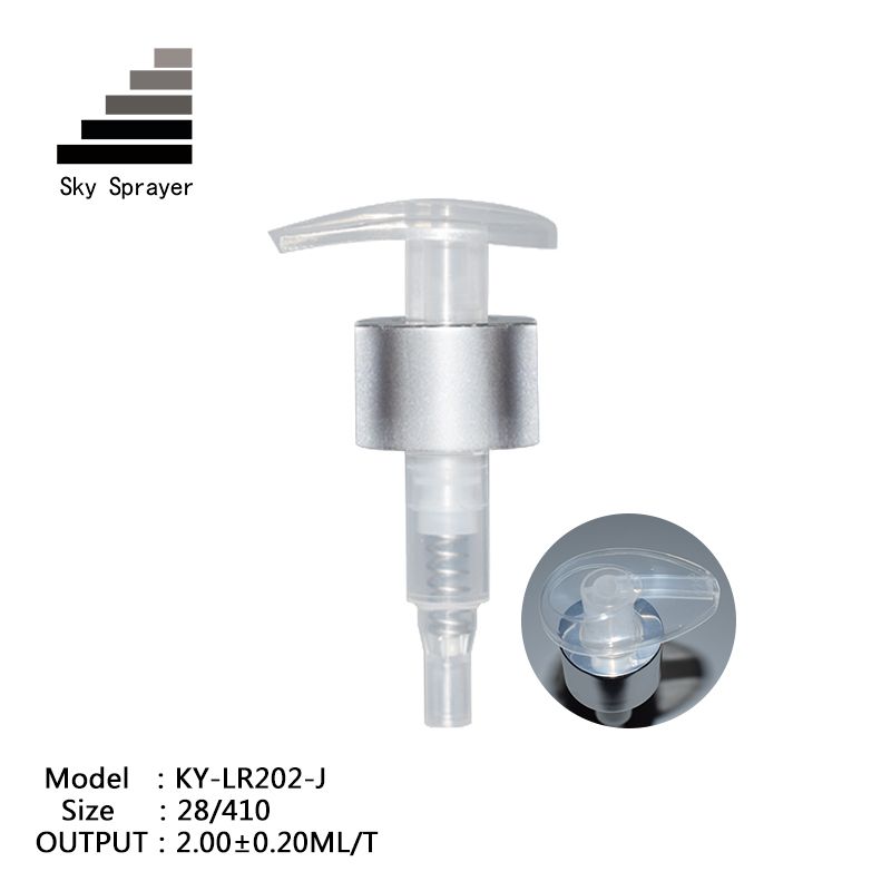 Transparent/Sliver Smooth Wall Lotion Pump