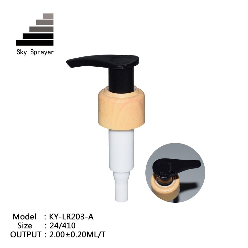 24/410 Wooden Ribbid Wall Lotion Pump