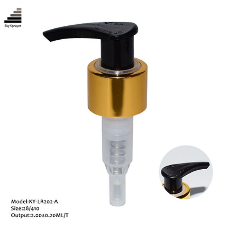 Black/Golden Lotion Pump For Cosmetic Bottle