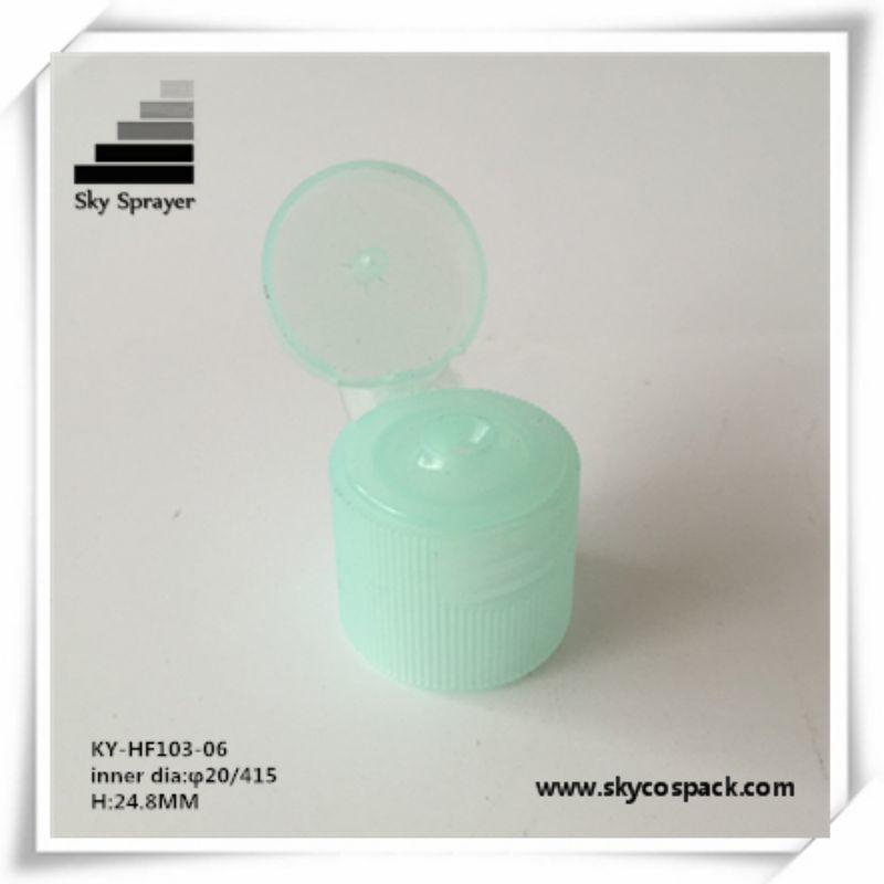 20/415 Ribbid Wall Plastic Cosmetic Cap Flip Top Cap