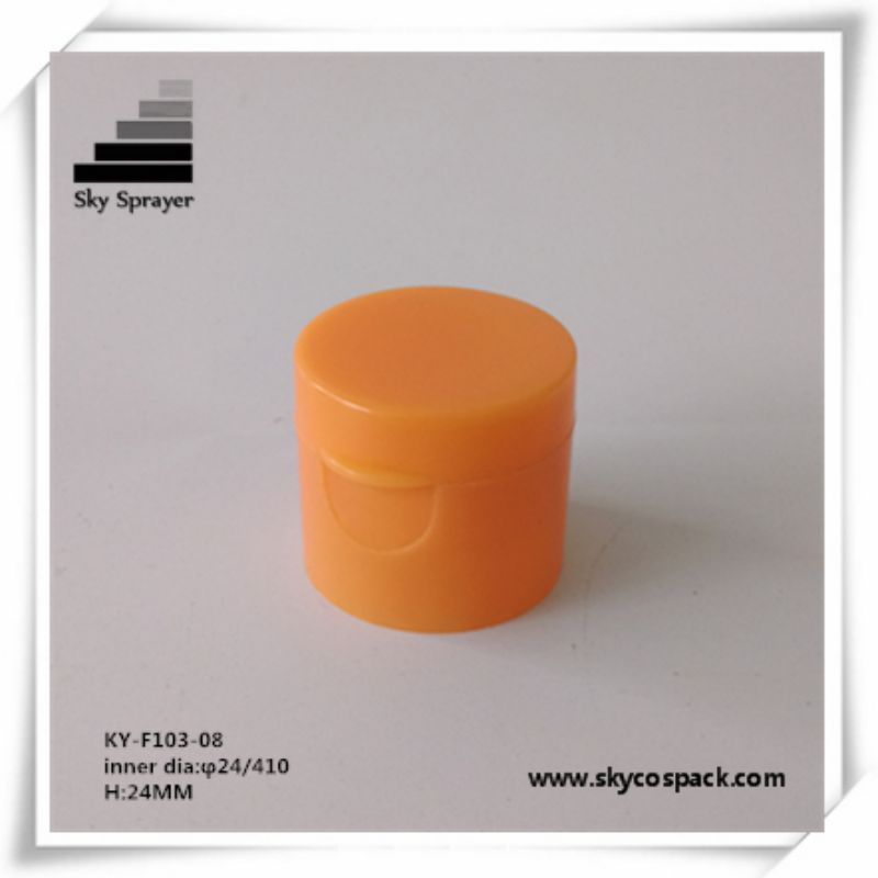 Orange Smooth Wall Plastic Flip Top Cap