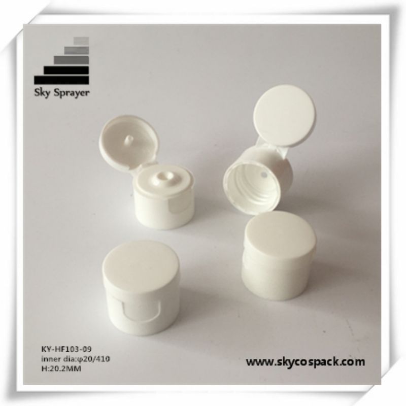 20/410 Plastic White Flip Top Cap For Bottle