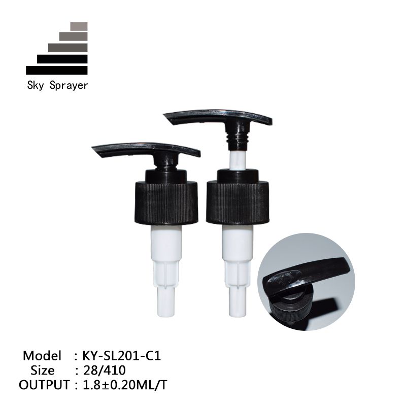 Good Quality 28/410 PP Plastic Black Dispenser Lotion Pump for Cosmetic Bottle