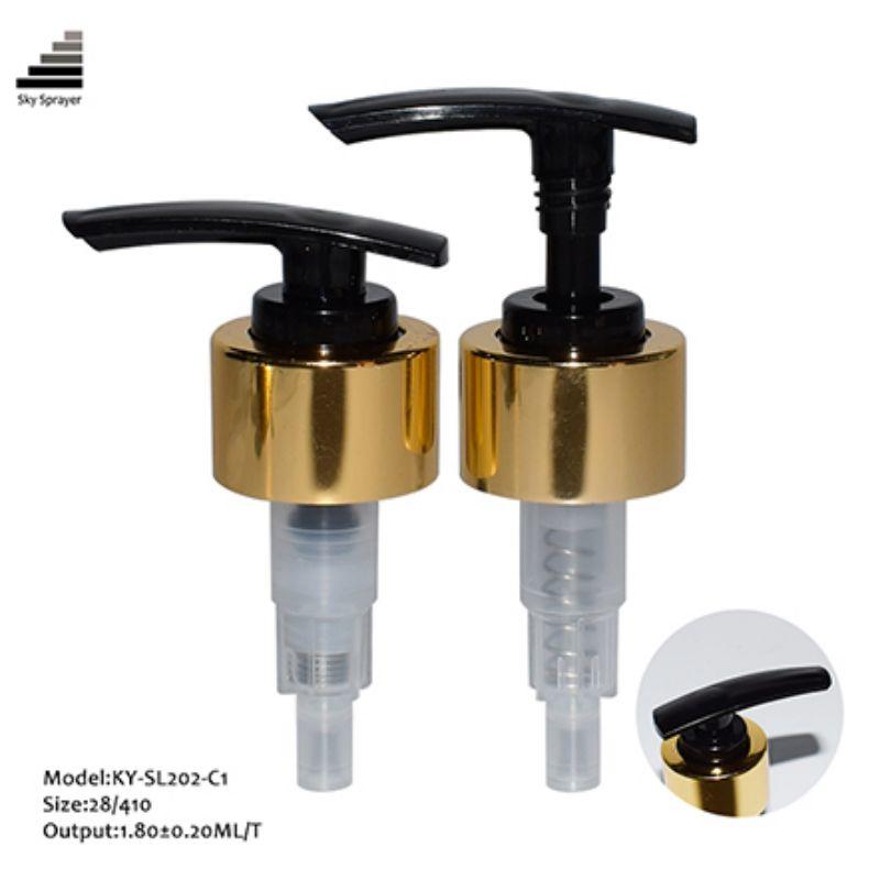 28410 plastic gold black lotion pump
