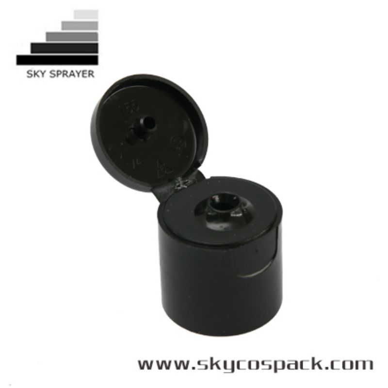 Black PP Plastic Flip Top Cap For Bottle