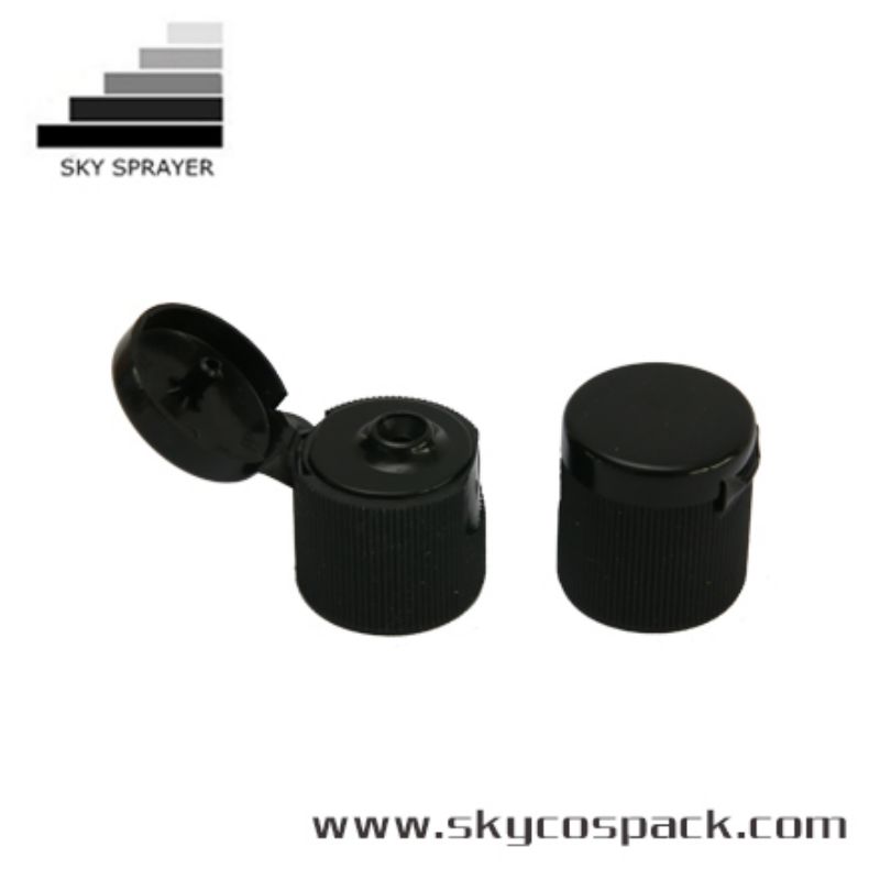 Black PP Plastic Flip Top Cap For Bottle