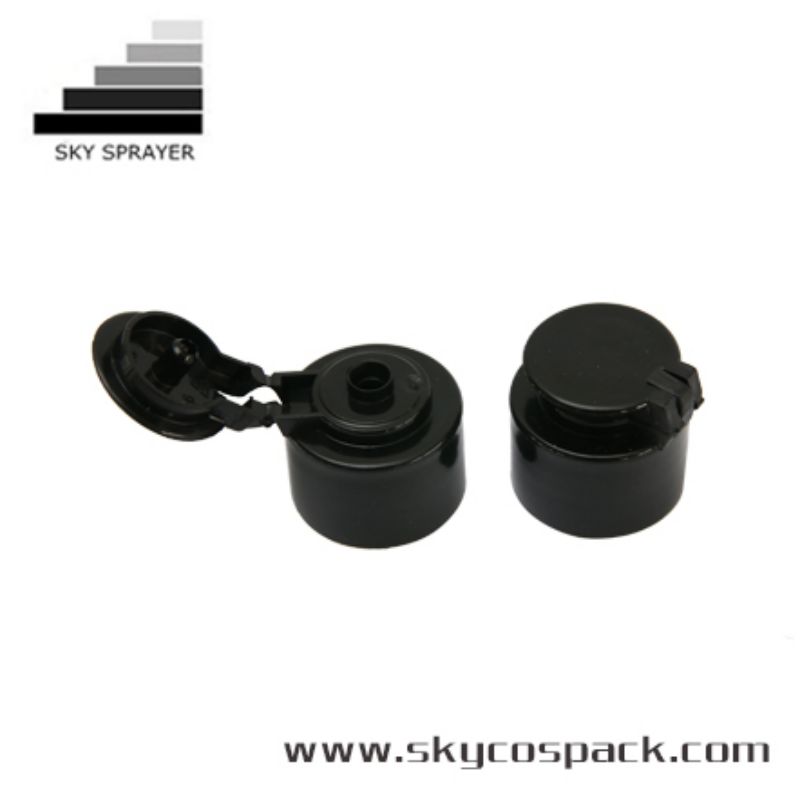 Black Plastic PP Flip Top Cap For Bottle