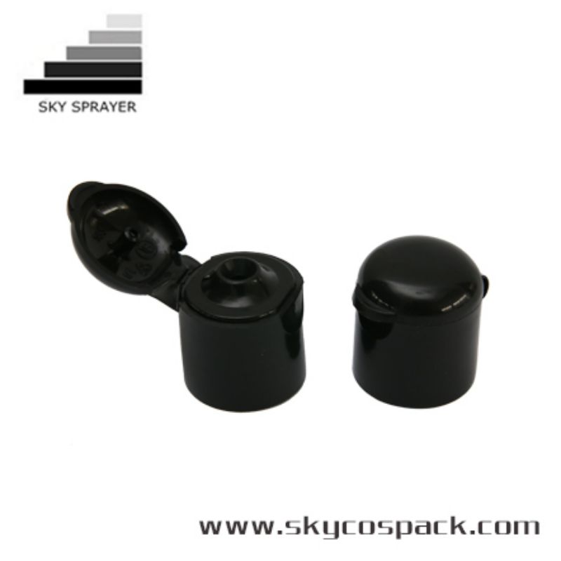 Black Plastic Flip Top Cap For PET Bottle