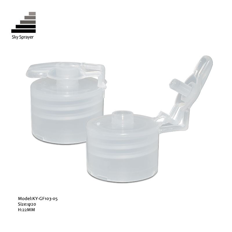 20MM Transparent Plastic Flip Top Cap For Cosmetic Bottle