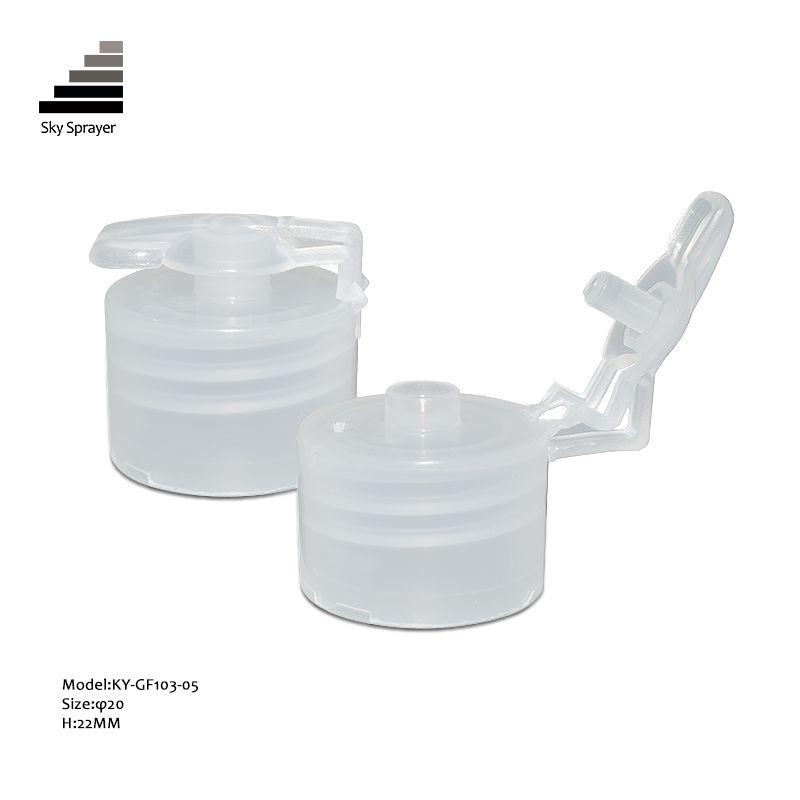 20MM Transparent Plastic Flip Top Cap For Cosmetic Bottle