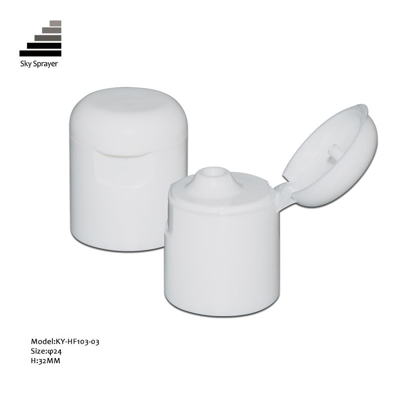 White Plastic Flip Top Cap For Bottle