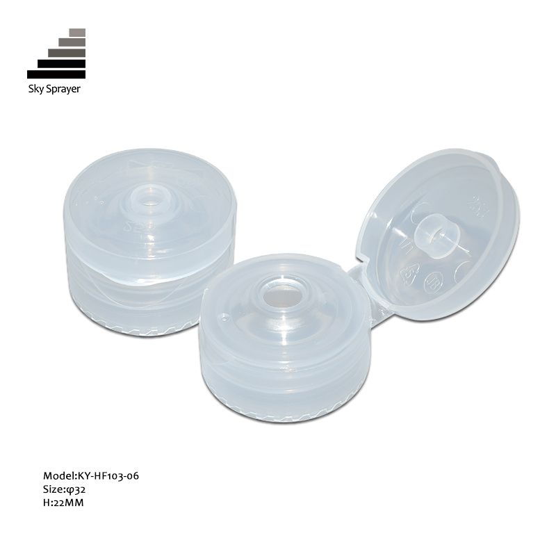 Transparent Flip Top Cap For PET Bottle
