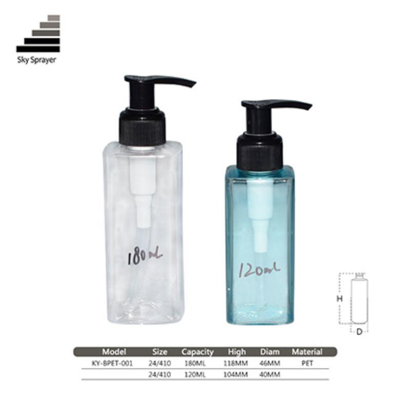 120ml 180ml  cosmetic packaging  PET plastic bottle 