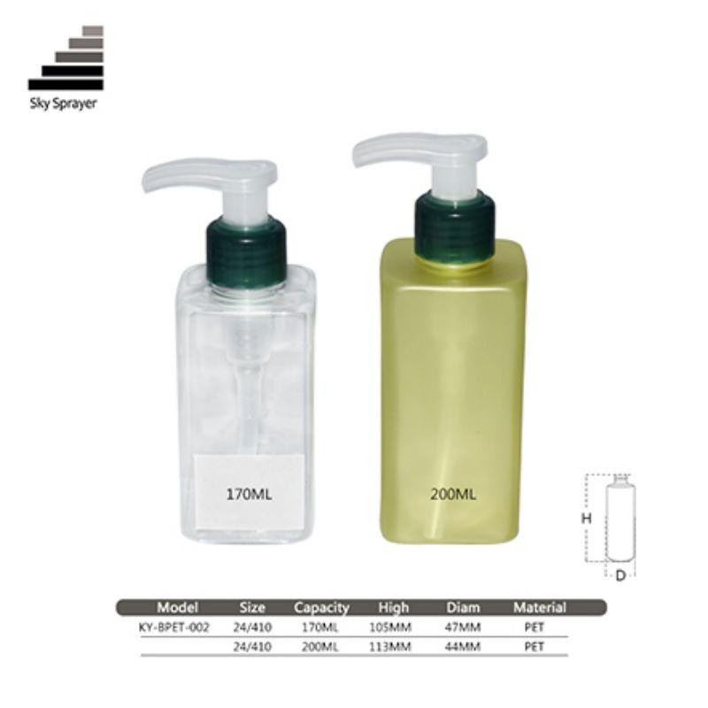 170ml 200ml  cosmetic packaging  PET plastic bottle 