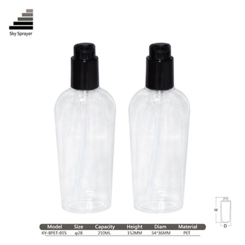 210ml cosmetic packaging  PET plastic bottle 
