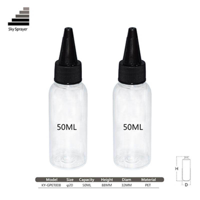 50ml cosmetic packaging  PET plastic bottle 