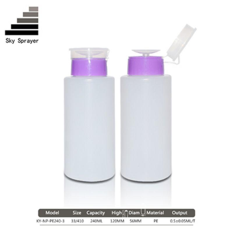 Cosmetic Plastic Nail Polish Remover Pump Dispenser Bottle