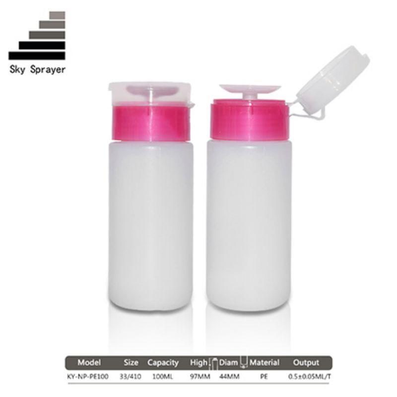 100ml Cosmetic Plastic Nail Polish Remover Pump Dispenser Bottle