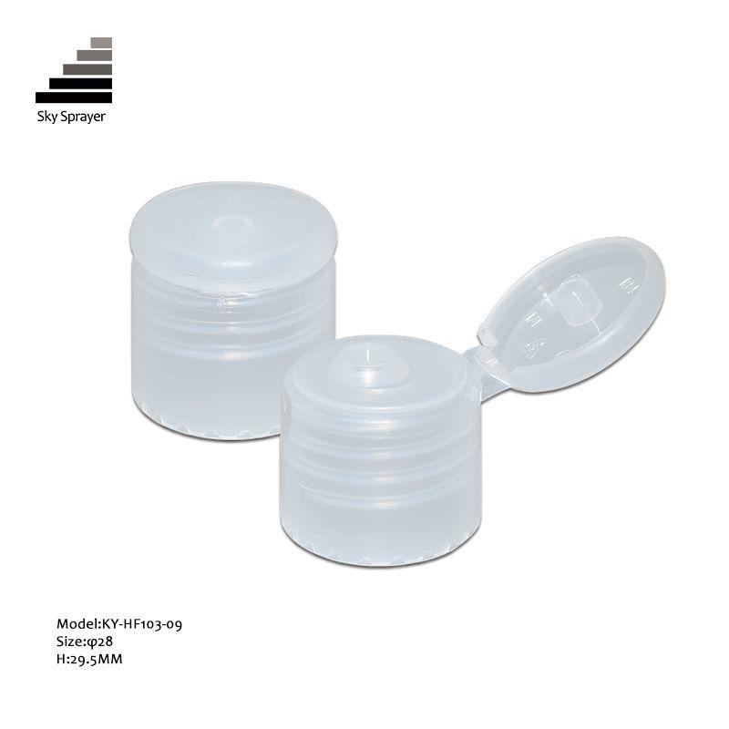 Transparent Smooth Wall Flip Top Cap For Bottle