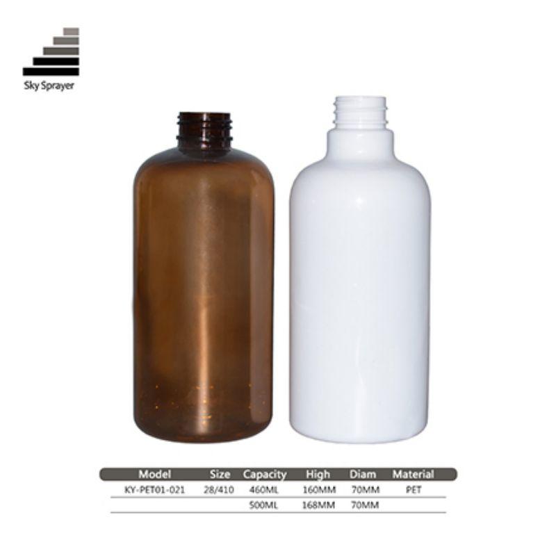460ml 500ml cosmetic packaging  PET plastic bottle 