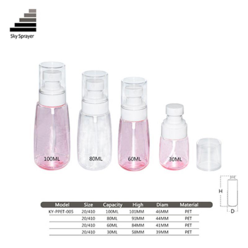 30ml 60ml 80ml 100ml cosmetic packaging  PET plastic bottle 