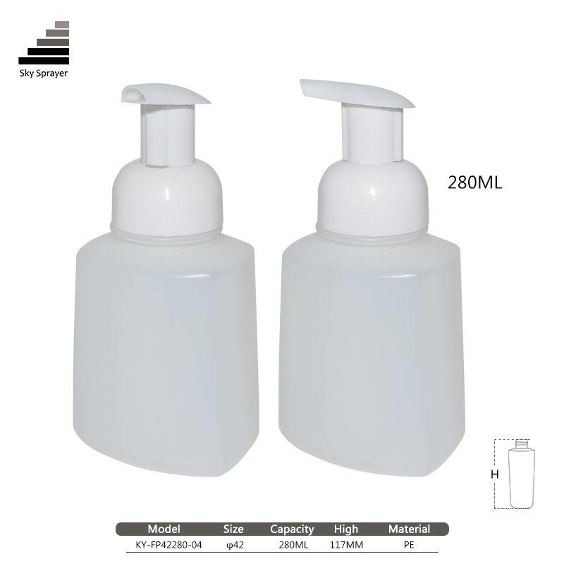 Foam pe plastic bottle with foam pump