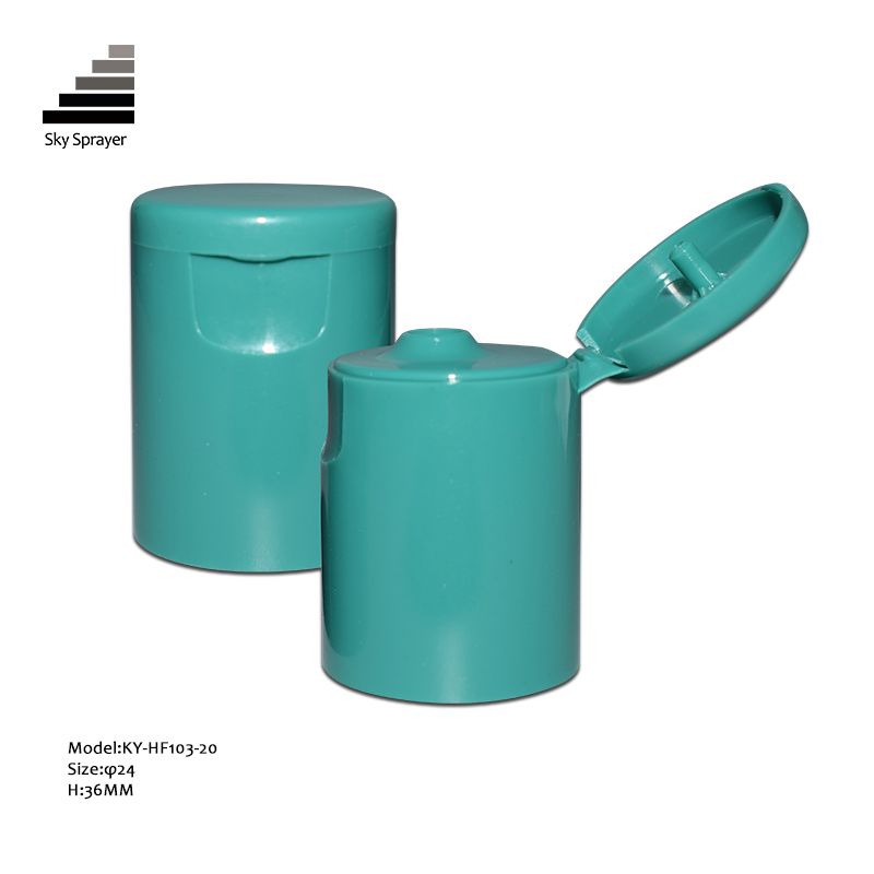 Green Plastic Flip Top Cap For Bottle