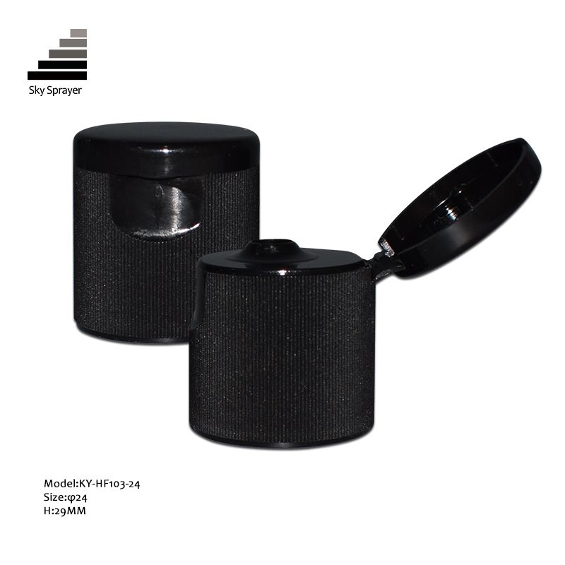 Black Flip Top Cap Ribbid Wall Cap