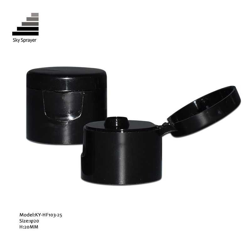 Black Flip Top Cap Smooth Wall Bottle Cap
