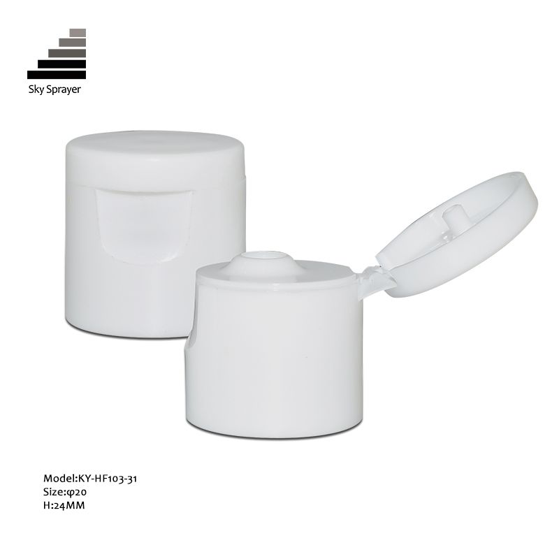 20MM Plastic Flip Top Cap White Cap