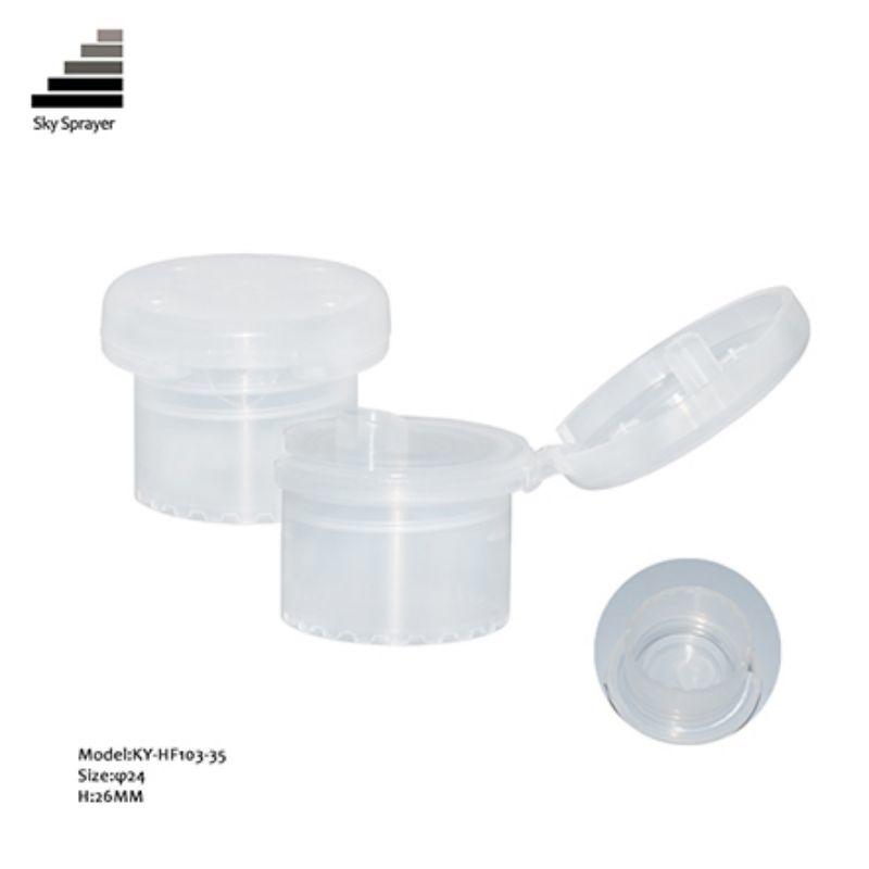 24MM Transparent Plastic Flip Top Cap