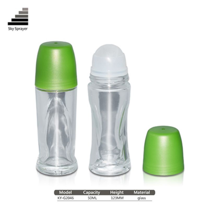 50ml Clear Glass essential oil roll on bottle 