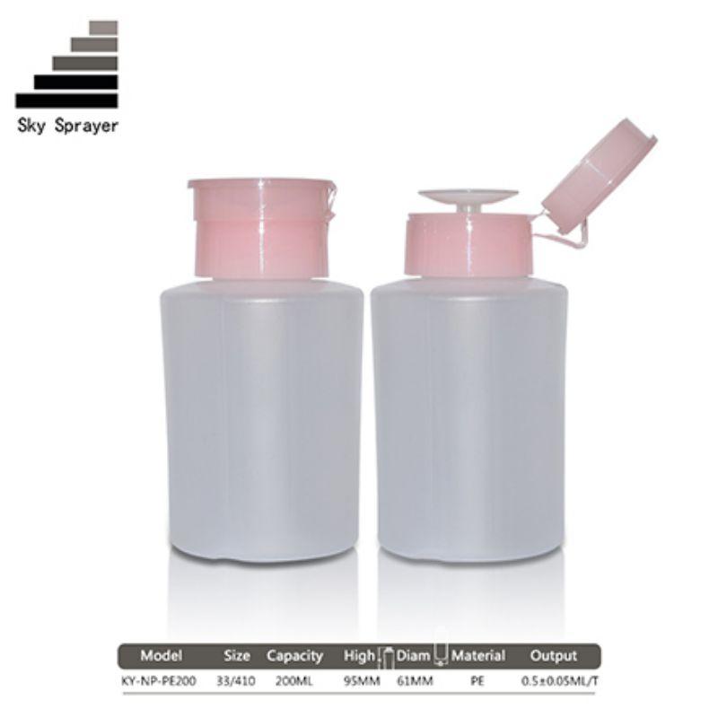 200ml Cosmetic Plastic Nail Polish Remover Pump Dispenser Bottle