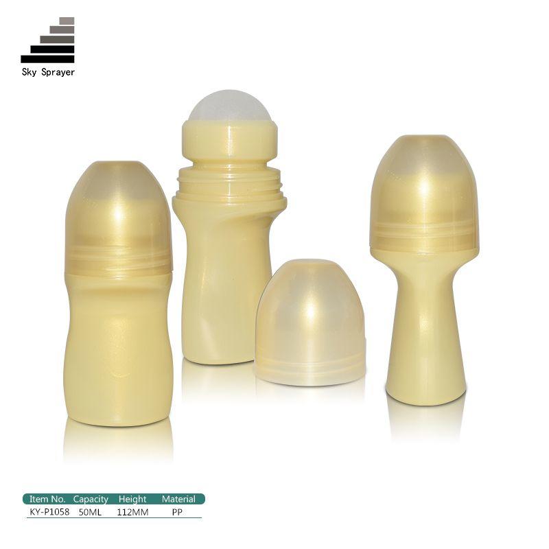 50ML fancy cosmetic empty deodorant plastic roll on bottle