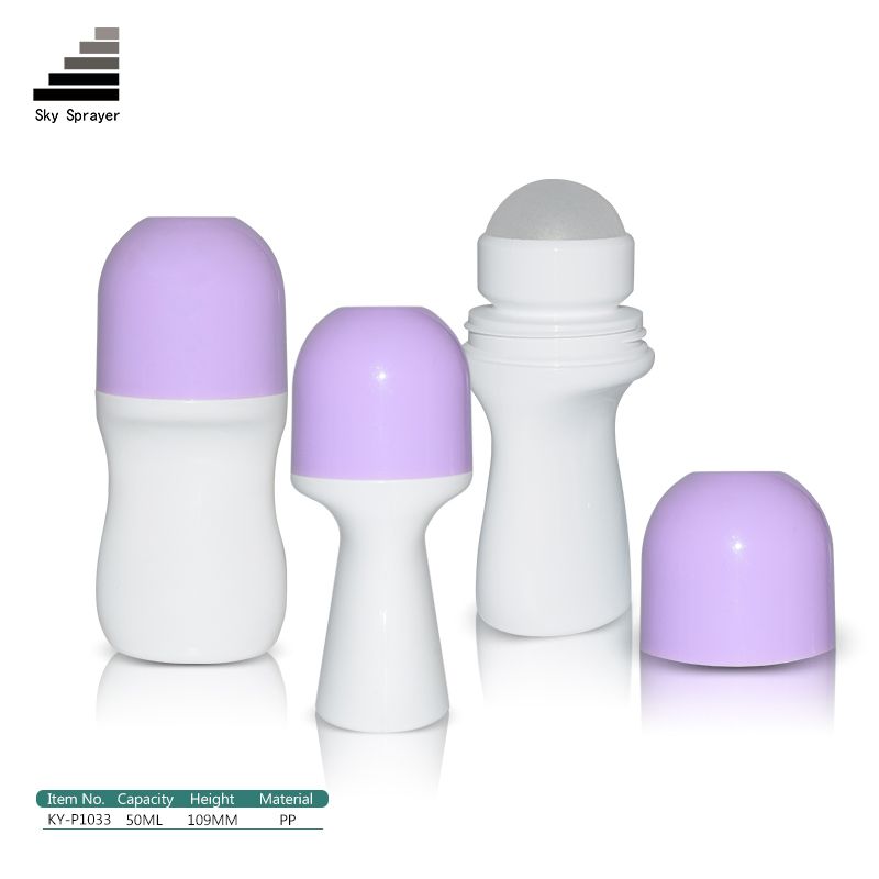 50ML fancy cosmetic empty deodorant plastic roll on bottle