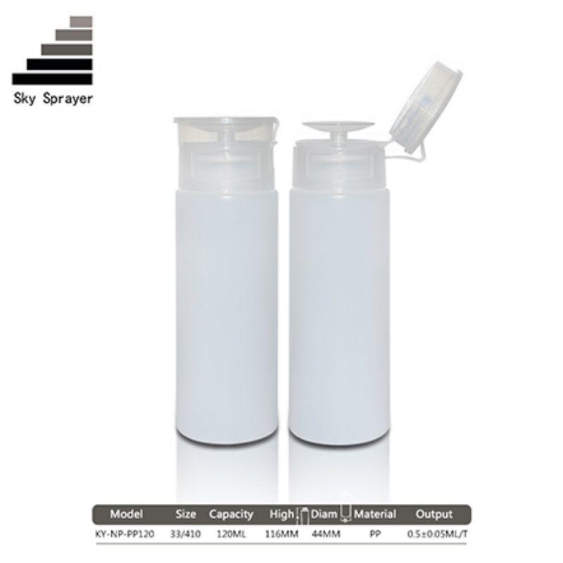 120ml Cosmetic Plastic Nail Polish Remover Pump Dispenser Bottle