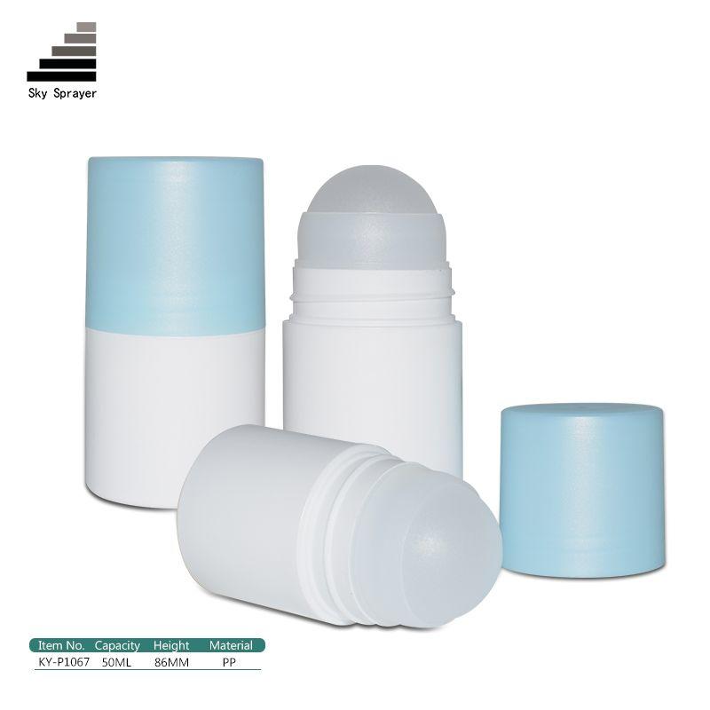50ML fancy cosmetic empty deodorant plastic roll on bottle