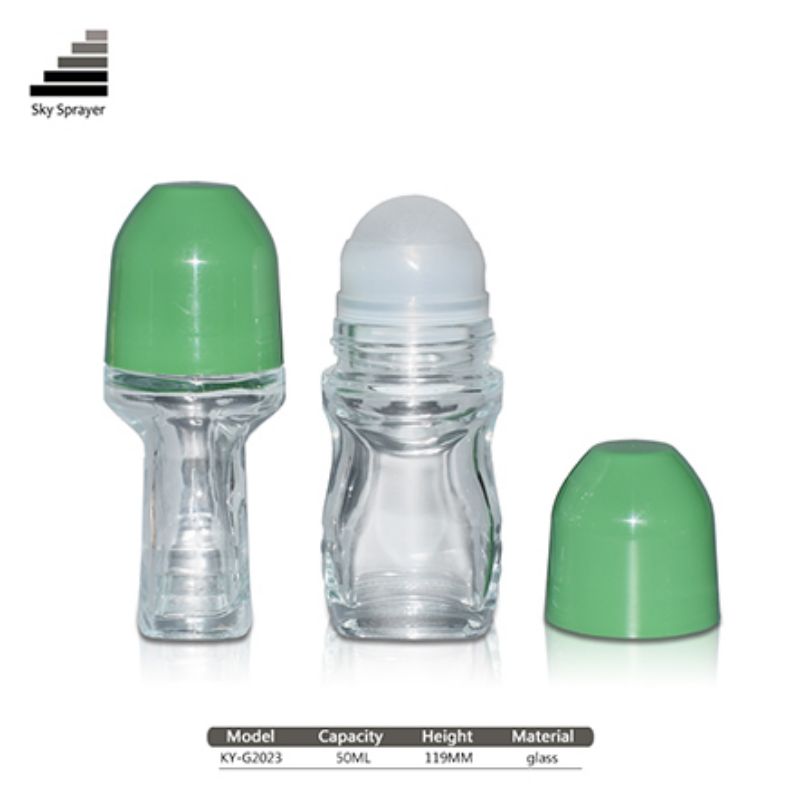 50ml Clear Glass essential oil roll on bottle 