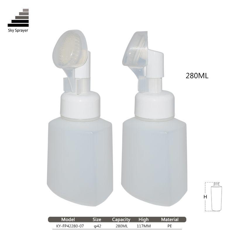 OEM custom facial cleaning mousse foam bottle with brush