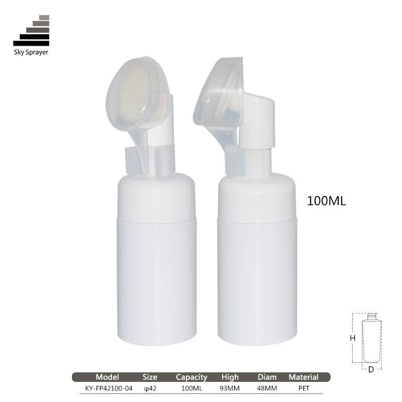 Cosmetic wholesale bottle brush foam facial clean bottle 
