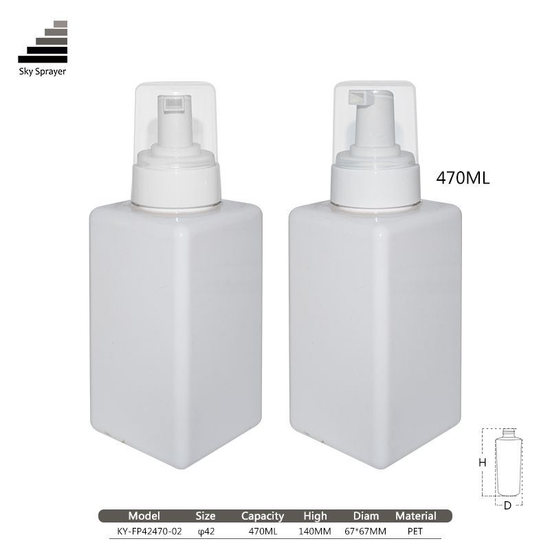 Custom portable 470ml foam plastic cosmetic makeup remover