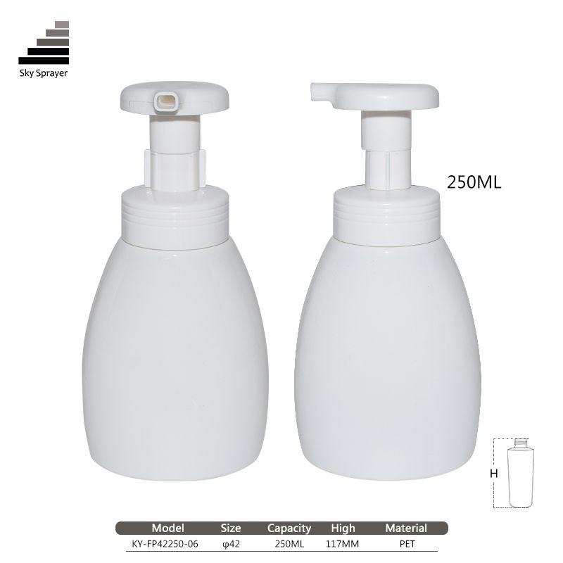 Foam soap pump spray plastic 250ml bottle for shampoo