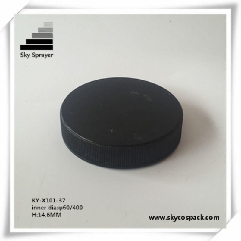 Black Plastic PP Bottle Cap For Cosmetic Jar