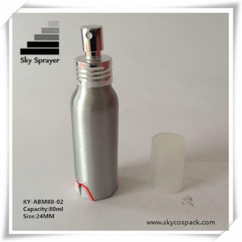 High quality  luxury cosmetic 80ml aluminum spray fine mist bottle